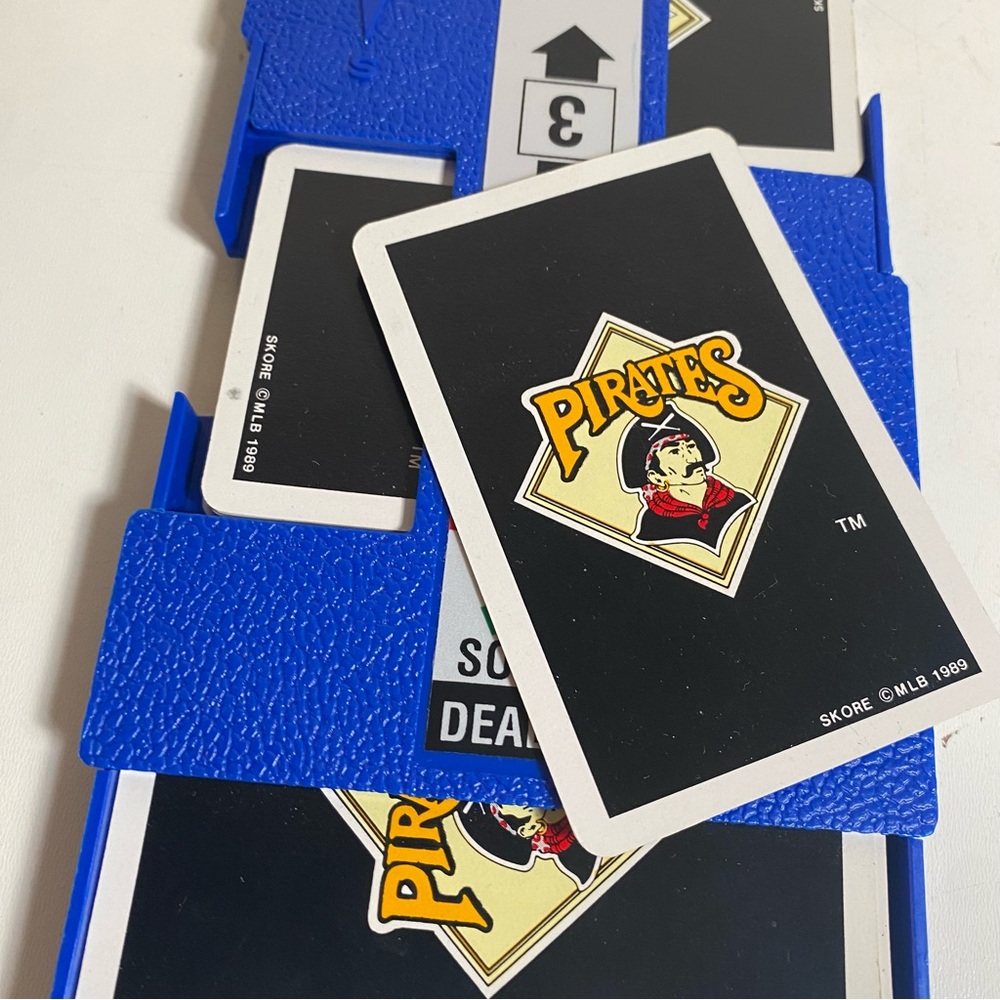 Baron Barclay Plastic Bridge Board Dealer Card Holder Blue Full Deck Of Cards